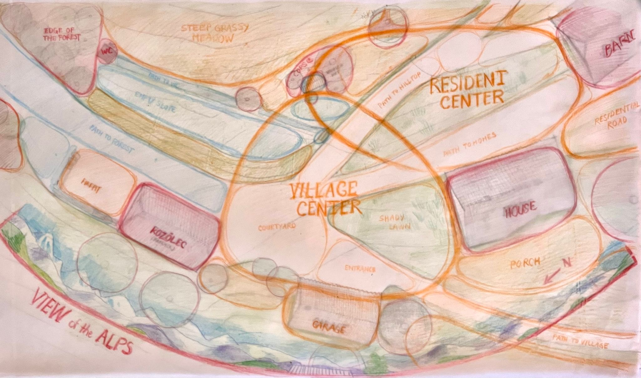 a center map of a farm in Slovenia